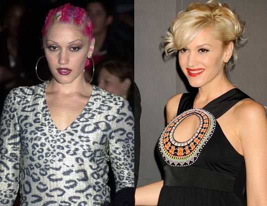 gwen stefani hair. Before and after